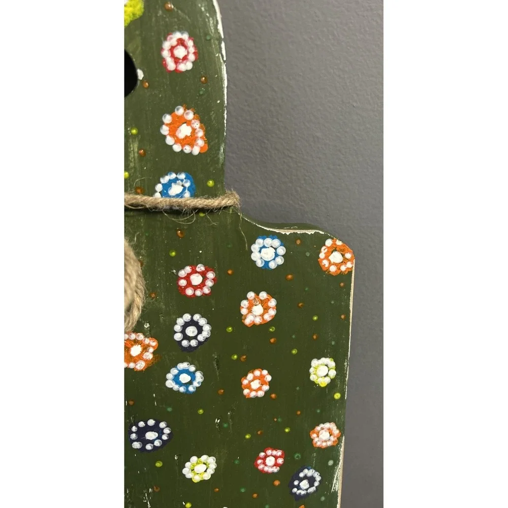 Floral Cutting Board Wall Art  Reclaimed Wood Retro Distressed Boho‎ Cottage